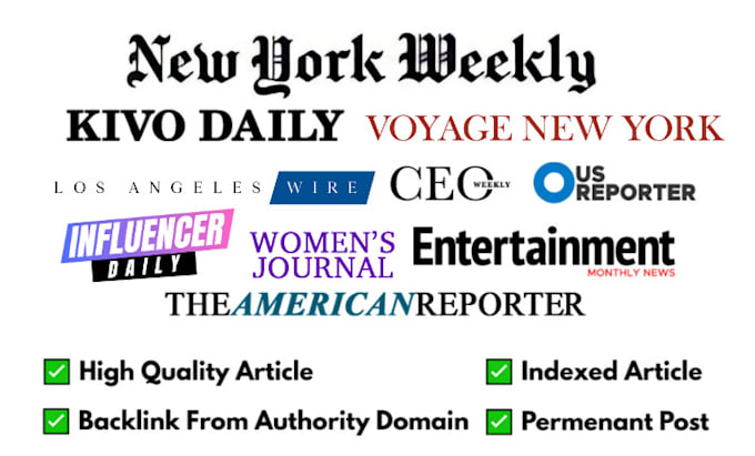 publish article or guest post on US top publications with backlinks