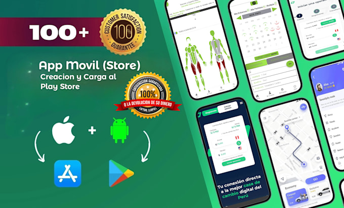 desarrollo de apps para playstore responsive modernas con mapa notificacion etc