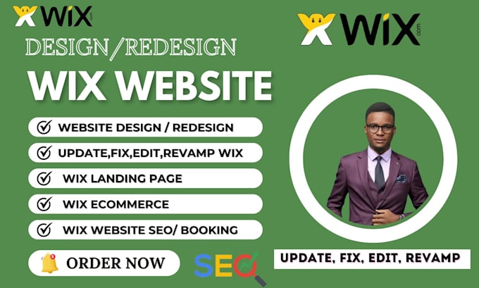 redesign wix website design wix website edit wix website update wix fix wix site