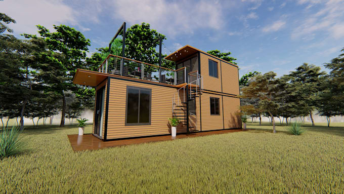 design and render your house, cabin ,cabana ,tiny house