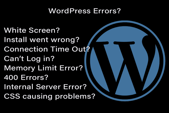 resolve wordpress problems and errors