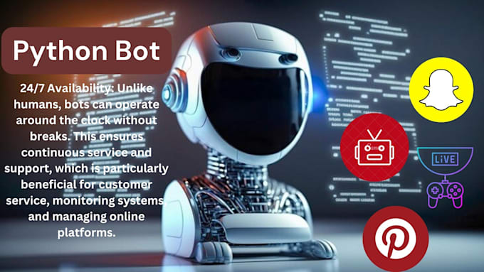 create advance snapchat bot reddit bot pinterest bot twitch bot mass dm bot