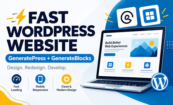 design fast wordpress website using generatepress and generateblocks