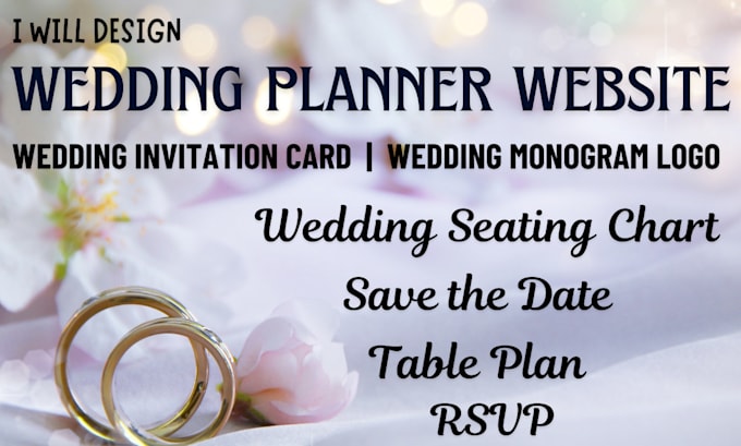 create stunning wedding planner website, seating chart, wedding invitation card