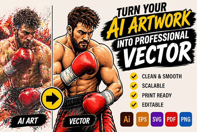 convert ai generated artwork into clean, professional vector