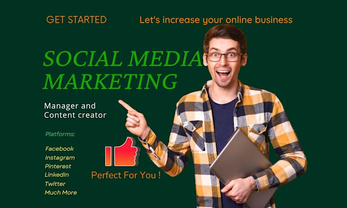 serve as social media marketing manager and content creator