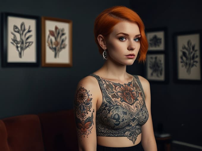draw weird custom traditional tattoos
