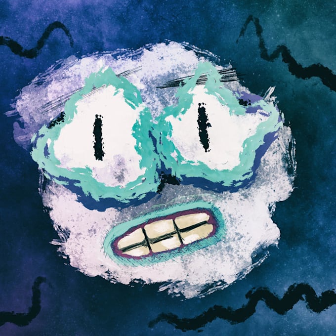 create hand drawn abstract album cover art for your music