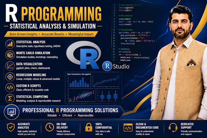 write r code for statistical analysis and simulation