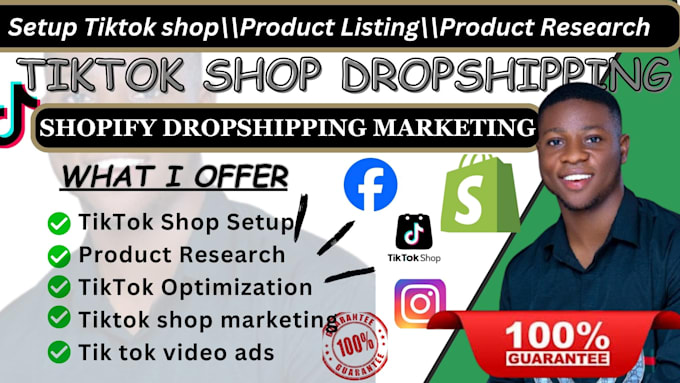 do tiktok shop setup, social media marketing, shopify dropshipping marketing