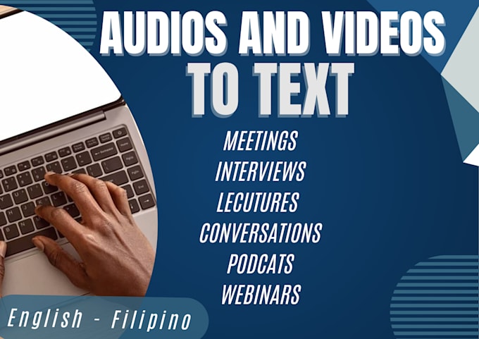 transcribe audios and videos into text