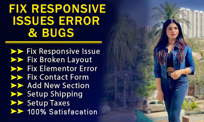 fix responsive issues errors bugs, layout, divi builder, elementor pro wordpress