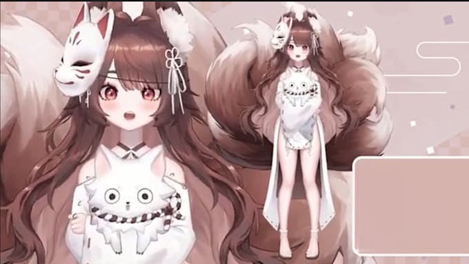 design and rig live 2d vtuber model 2dvtuber model vtuber commission 2d anime