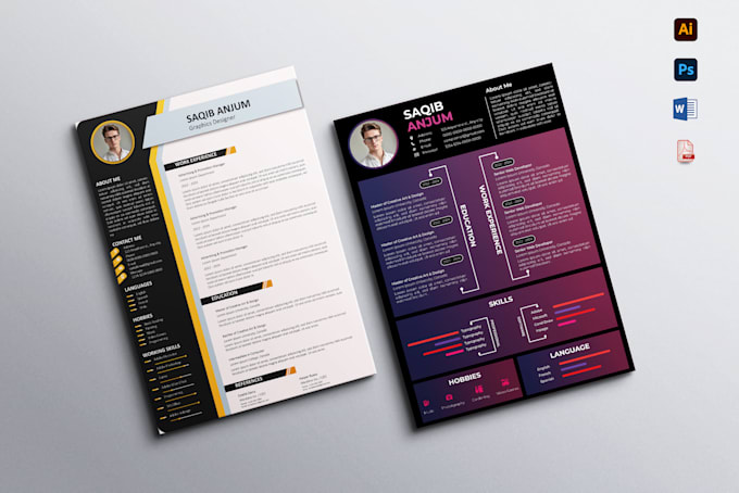 provide modern resume design within 12 hours