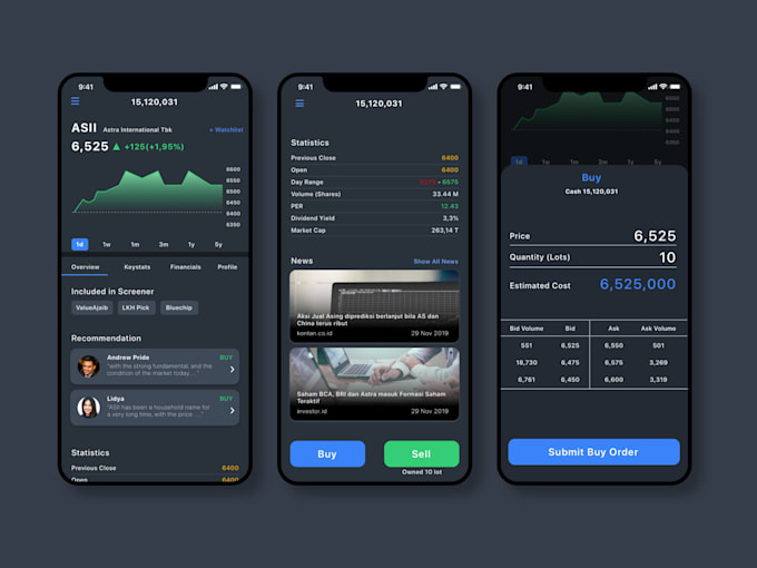 develop stock trading app, trading app, forex trading app, crypto trading app