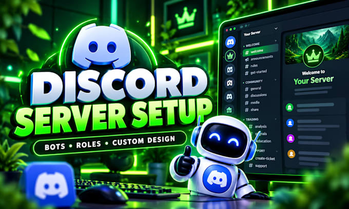 set up a custom discord server with bots and automation