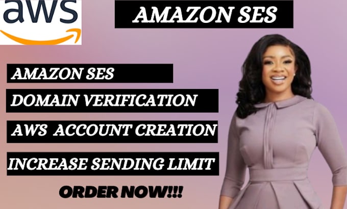 manage and set up amazon ses, increase sending limit and  domain verification