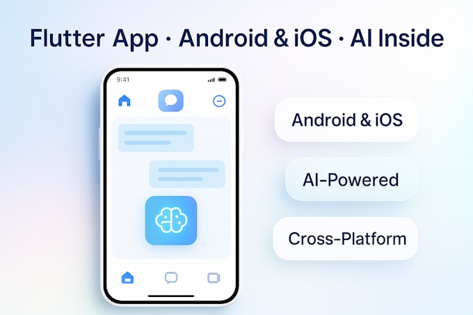 develop android or ios mobile apps with flutter including custom ai features