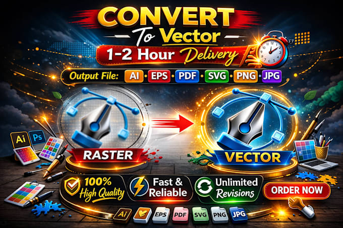 perfectly vector tracing, redraw logo, vectorize image