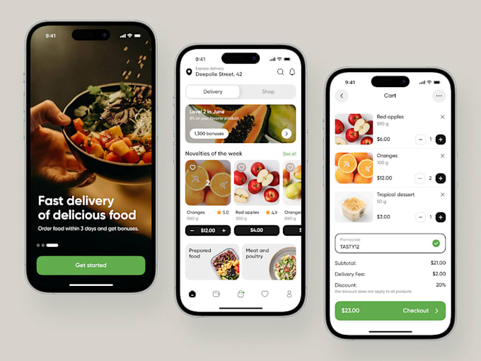 build grocery app, item app and gift delivery app
