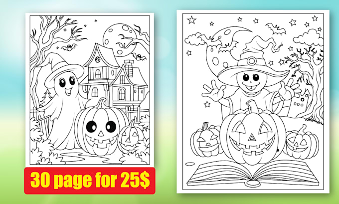 illustrate coloring book page for kids and adults and  KDP