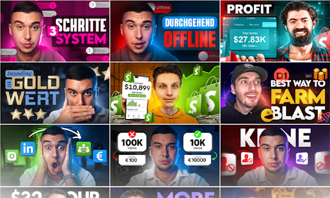 Create amazing clickbait youtube thumbnail by Mdminhajul1 | Fiverr