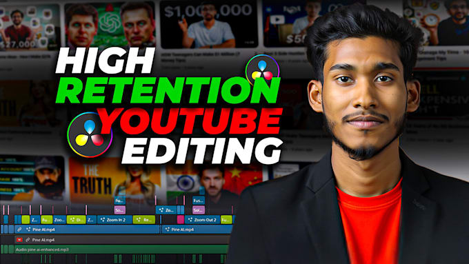 do professional youtube video editing in davinci resolve