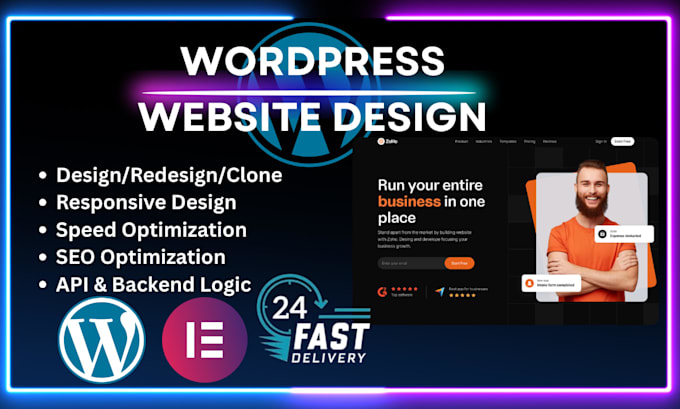 develop design  redesign modern business wordpress plumber interior tour website