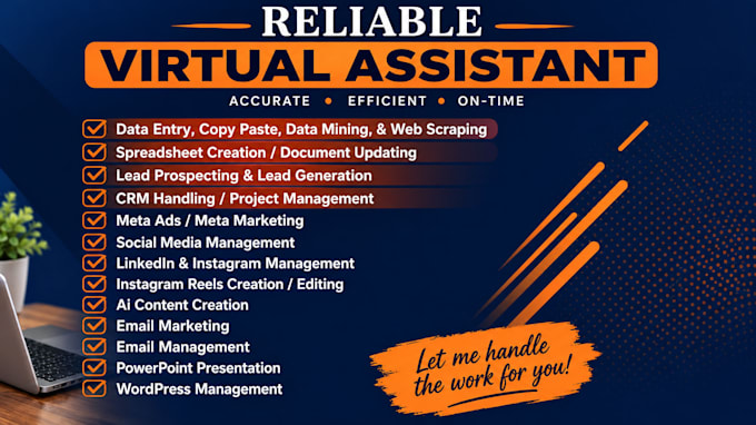 be your executive professional virtual assistant
