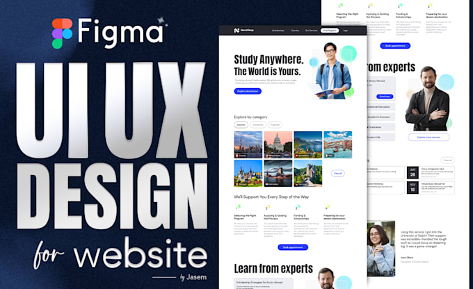 Do best ui ux for website design and landing page in figma by ...