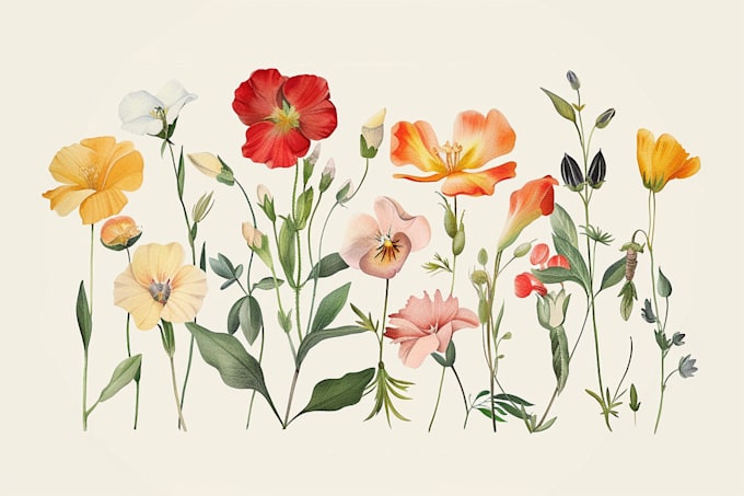 draw plant, botanical illustration for you