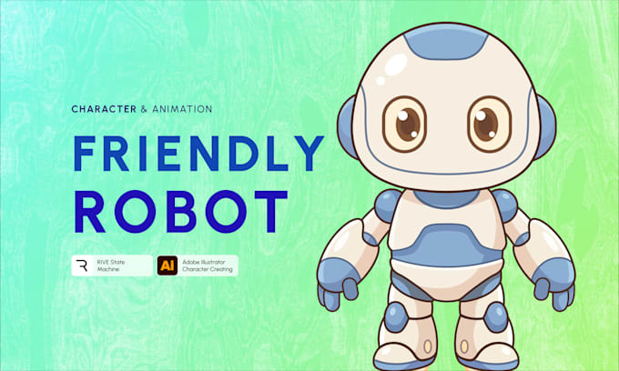 animate your mascot character in rive with state machine or lottie json ready