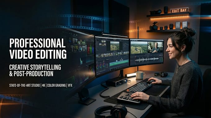 do professional youtube and social media video editing
