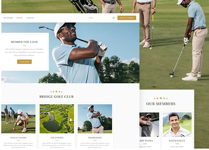 do golf course, golf club website development