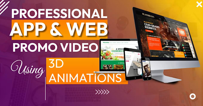 create 3d app promo , website and sass video for you