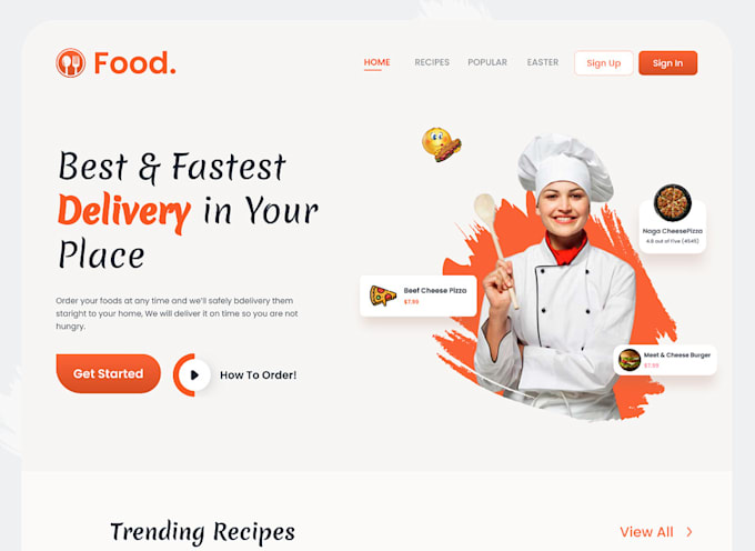 develop grocery website, food ordering, delivery website, restaurant website