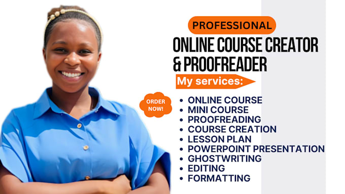 do online course content proofreading formatting editing PPT slides design
