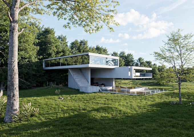 do modelling and exterior rendering