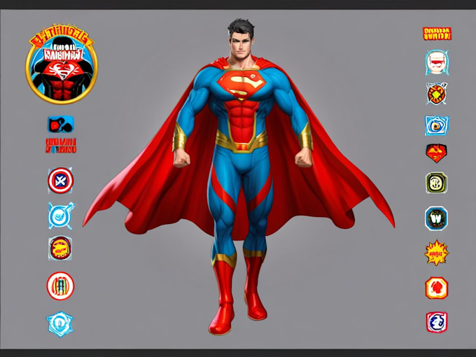 draw superhero character for you