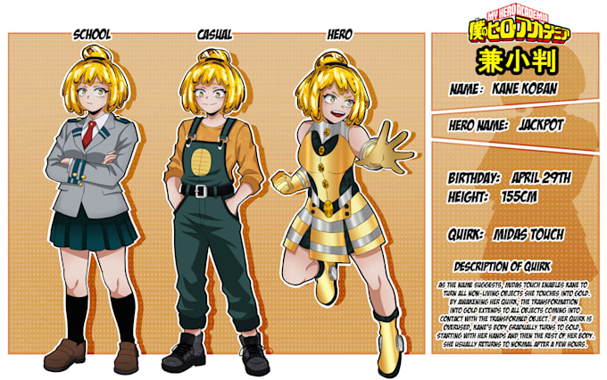 draw you or your character in my hero academia style
