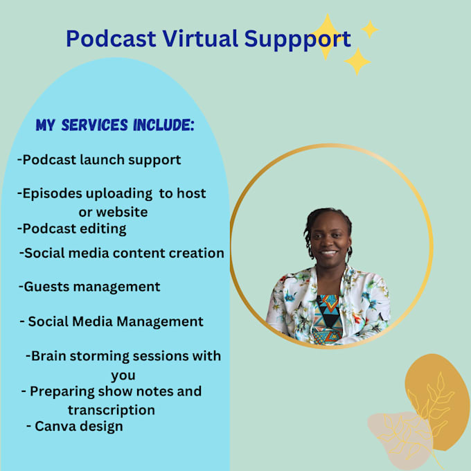 be your podcast editing virtual assistant, creative podcast manager