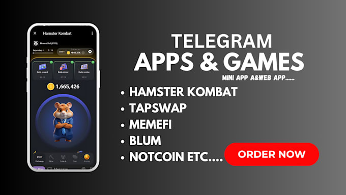 create telegram mini app, telegram game like hamster kombat, tapswap, pioxeltap
