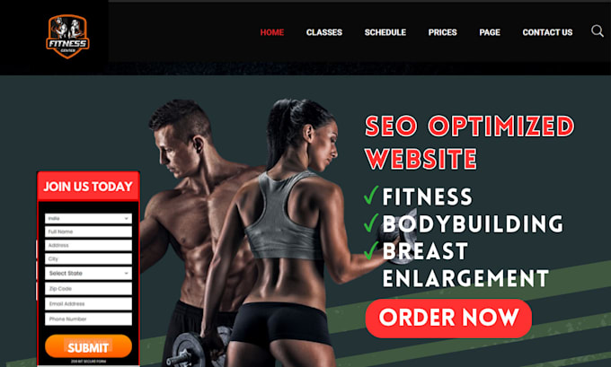 design fitness website fitness landing page gym website personal trainer website