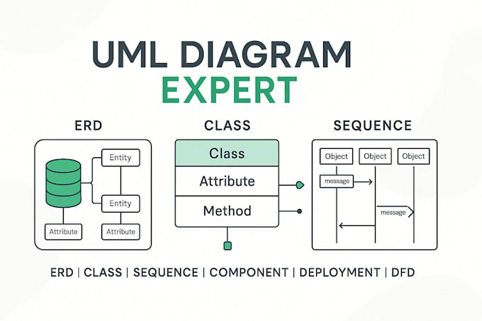 design erd, class, and sequence diagrams for your software project