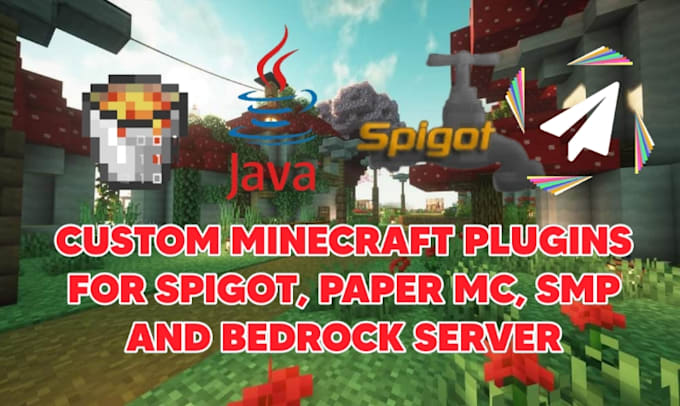 Create, code custom minecraft plugins for your spigot, paper mc, smp ...