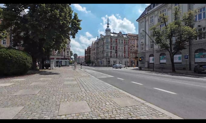 record a walking video of a city
