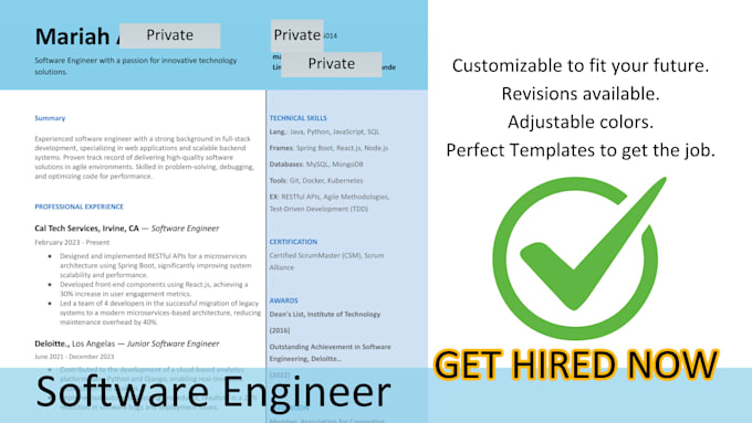 make your job winning resume