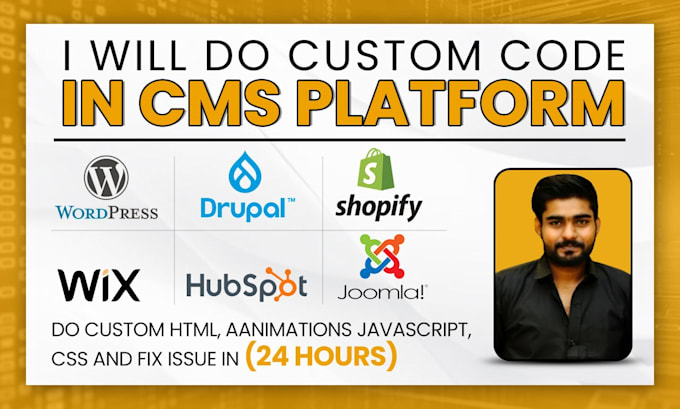 do  custom code js css in wordpress shopify and  wix