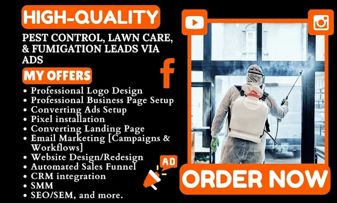generate pest control leads lawn care fumigation leads lawn care leads via ads