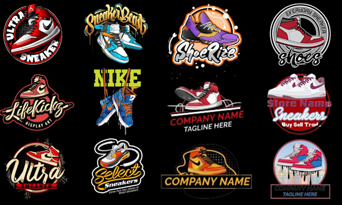 design shoes brand name logo, sneakers ,website ,online store